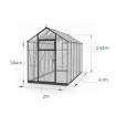 Gable roof greenhouses Ecoslider House Lux 2.0x4.1m
