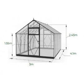 Gable roof greenhouses Ecoslider House Lux 3.0x4.1m