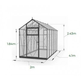 Gable roof greenhouses Ecoslider House Lux 2.0x4.1m