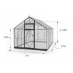 Gable roof greenhouses Ecoslider House Lux 3.0x4.1m