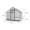 Gable roof greenhouses Ecoslider House Lux 3.0x5.5m