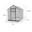Gable roof greenhouses Ecoslider House Lux 2.0x2.7m