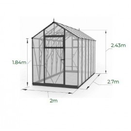 Gable roof greenhouses Ecoslider House Lux 2.0x2.7m