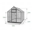 Gable roof greenhouses Ecoslider House Lux 2.5x4.1m