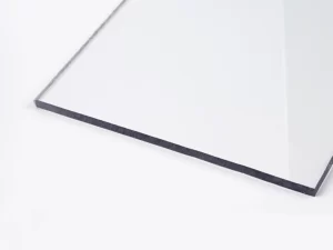 Transparent solid polycarbonate with UV-protection, 2050 x 3050 mm, thickness 2-15 mm