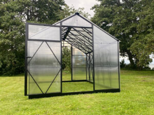 Ecoslider House Lux viilkatusega kasvuhoone, laius 2.5m, 6mm