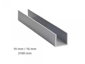 Alumiinium U-profiil, 10 / 16mm