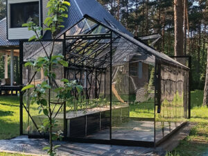 Viilkatusega kasvuhoone Ecoslider House Lux Monolithic 2.5x4.1m (10.25m²)