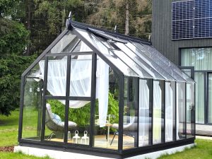 Puidust viilkatusega kasvuhoone Ecoslider Arbovista Wooden 3x4.03m