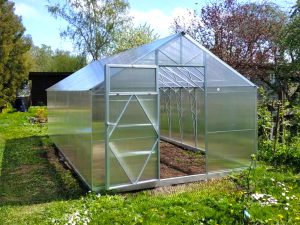 Ecoslider House gable roof greenhouse 3x6.24m W3