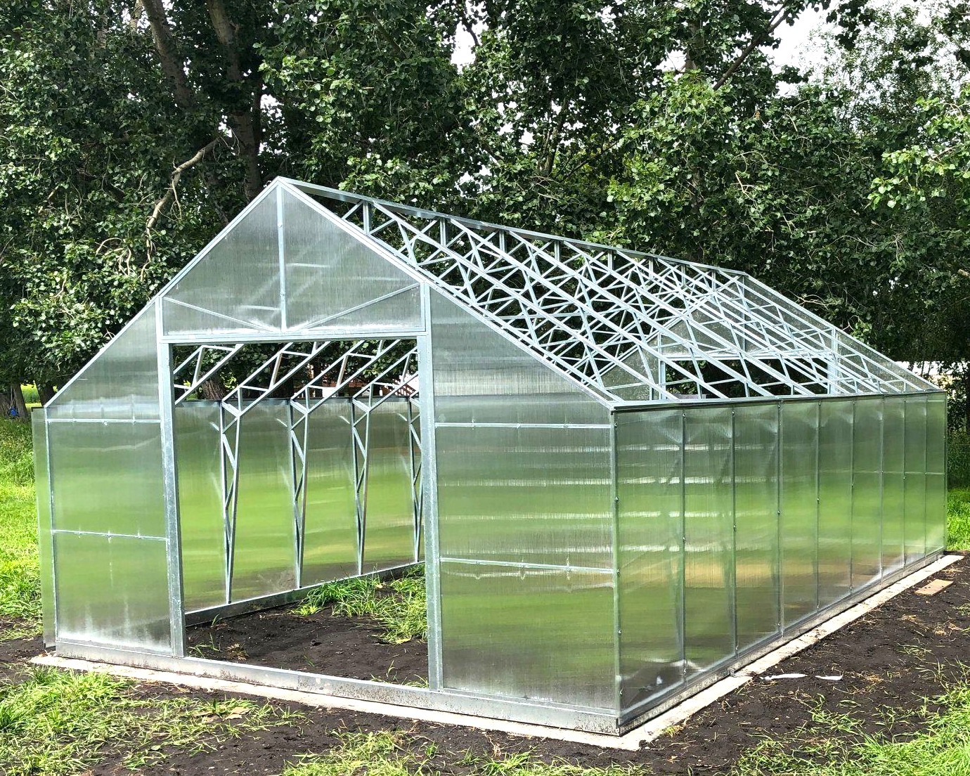 Ecoslider House Doble Door gable roof greenhouse 4x6.24m W3 — изображение 5