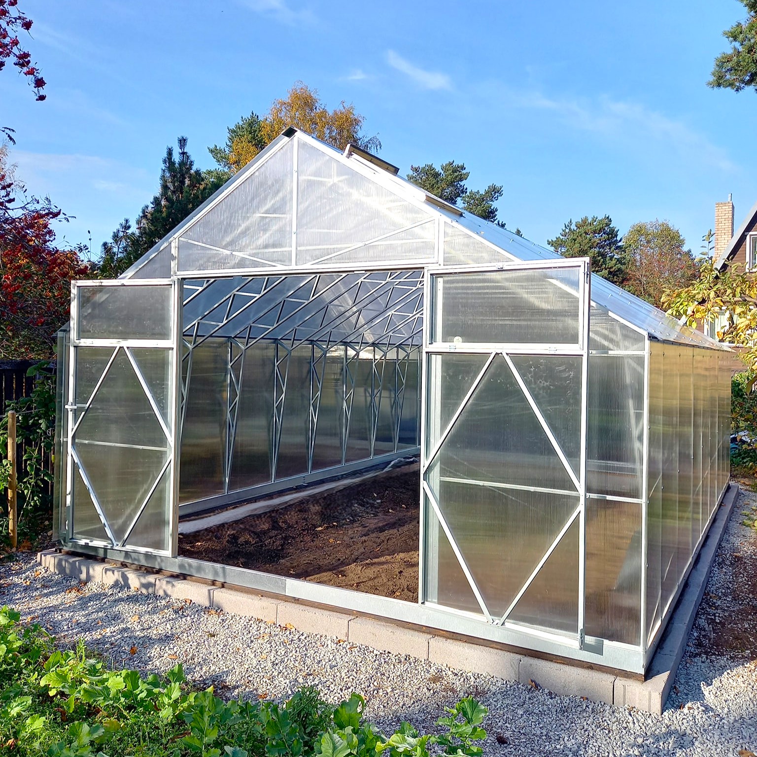 Ecoslider House Doble Door gable roof greenhouse 4x6.24m W3 — изображение 6