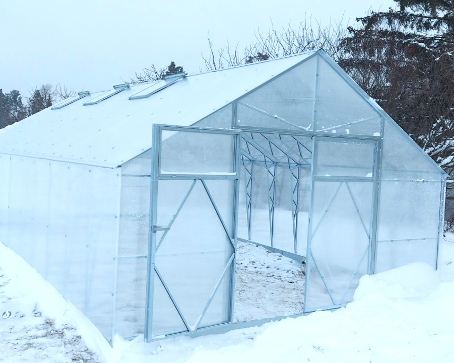 Ecoslider House Doble Door gable roof greenhouse 4х8.35m W4 — изображение 4