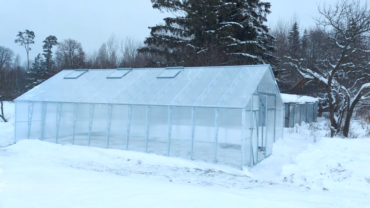 Ecoslider House Doble Door gable roof greenhouse 4х8.35m W4 — изображение 5