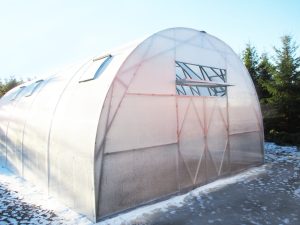 Ecoslider Slider Industrial arched greenhouse 6x8m W8