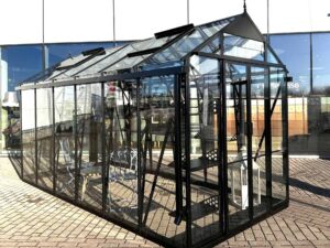 Ecoslider House Lux Glass viilkatusega kasvuhoone, laius 3m, 4mm