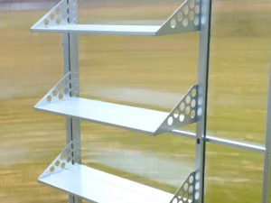 Ecoslider end shelving, silver